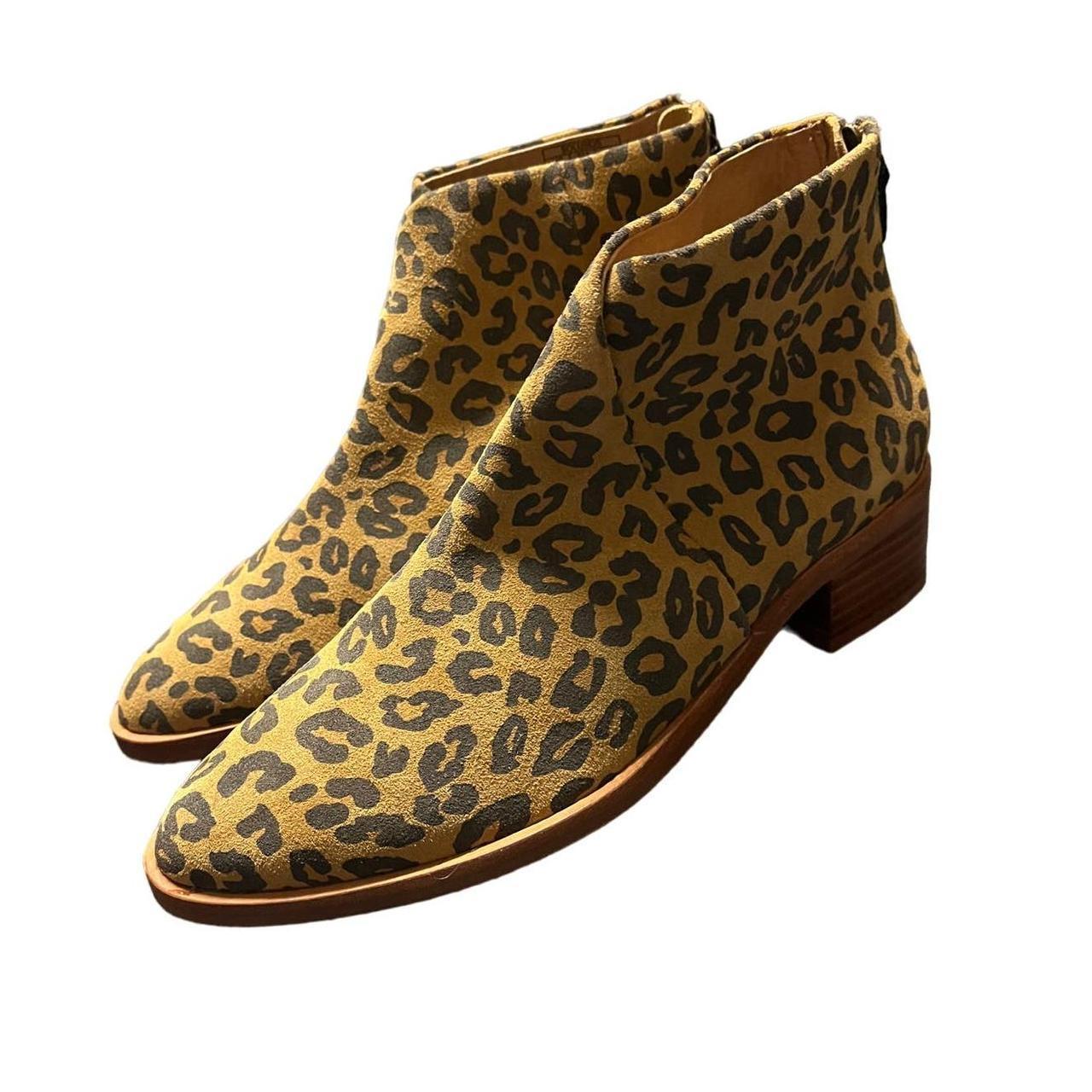 Soludos Leopard Leather Venetian Booties New. Depop