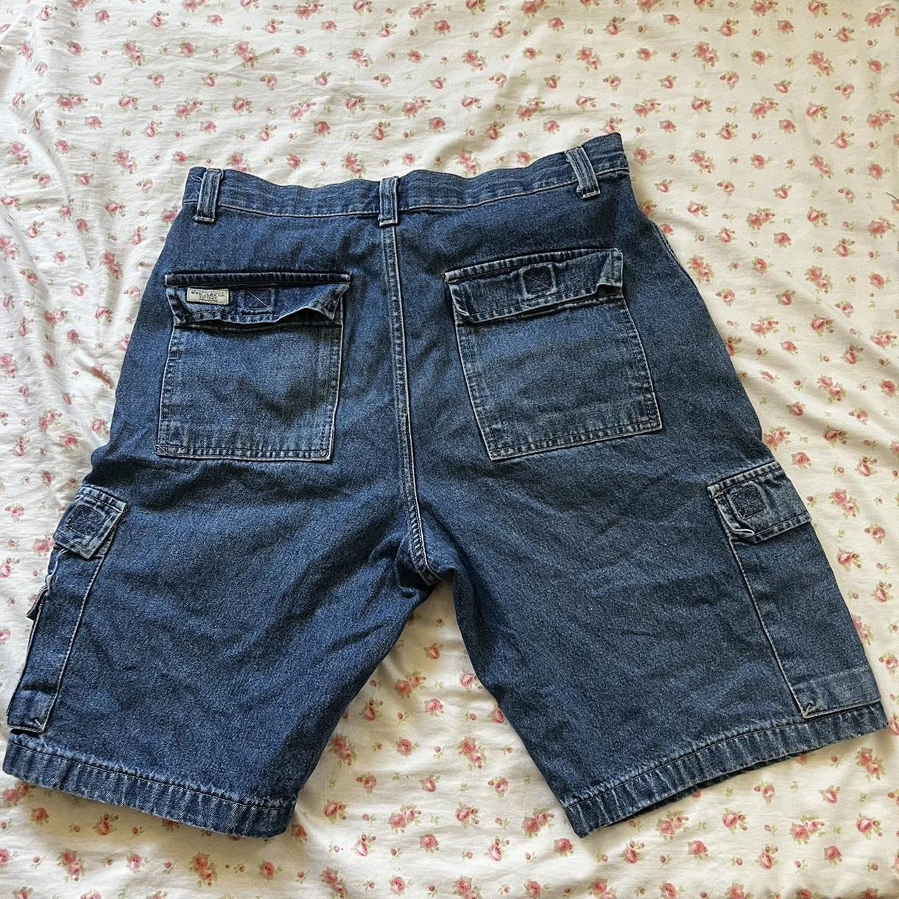 Mens wrangler blue jean on sale shorts