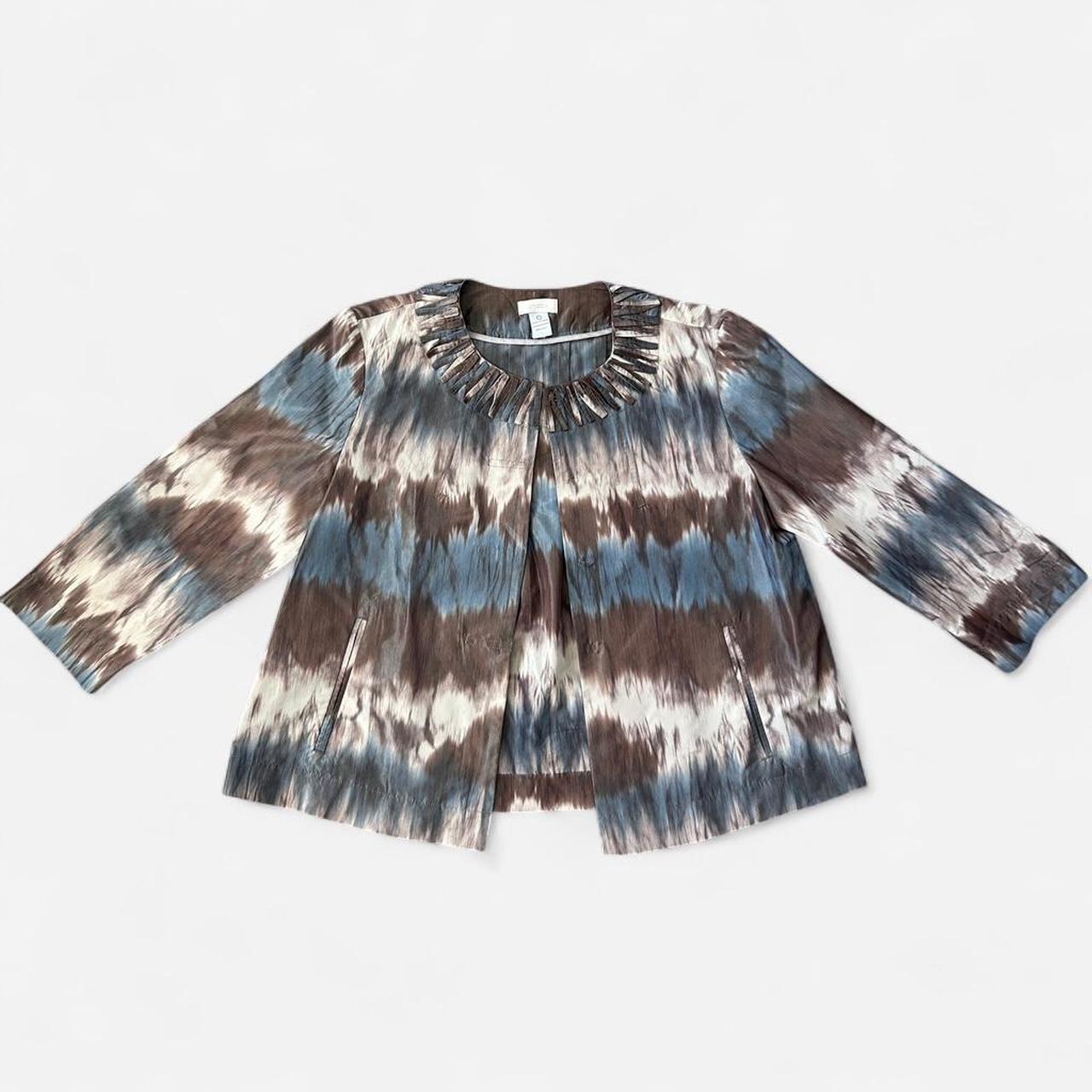 Chico's Women's Polyester Jacket - Multi/Brown - … - image 1