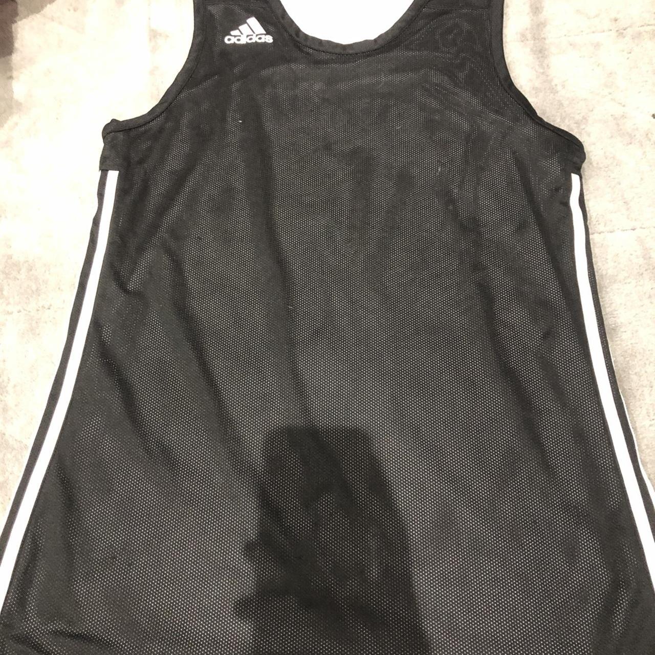 Adidas basketball top vest, medium/large (label has... - Depop