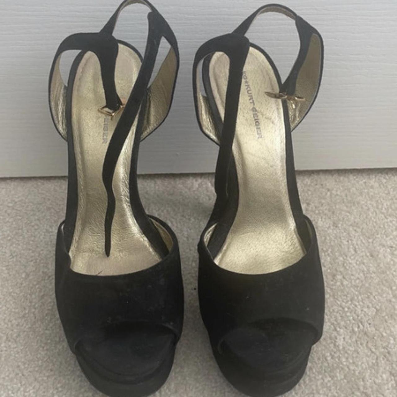 Kurt Geiger black heels, size 8. Only been worn a... - Depop