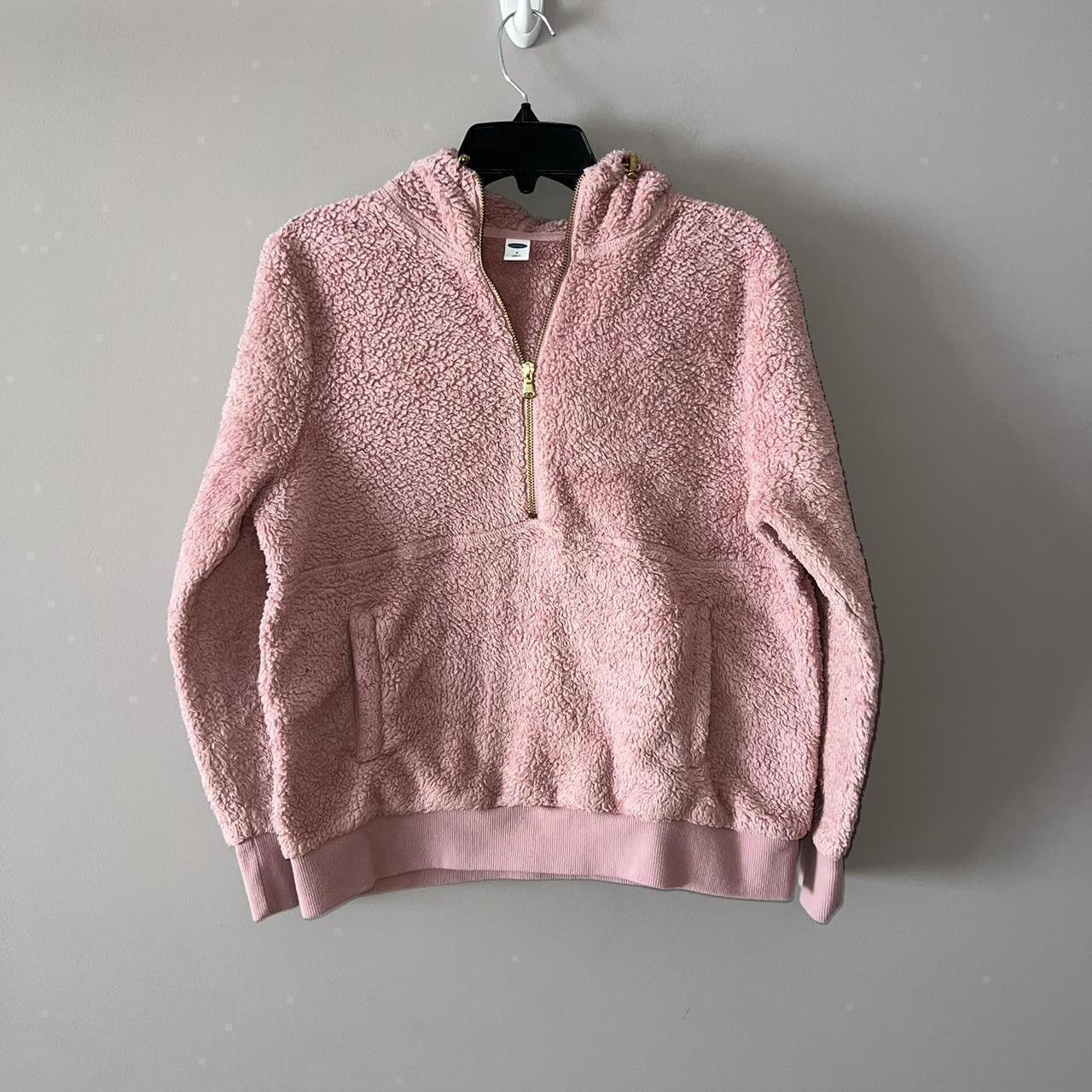 Pink fuzzy hotsell quarter zip