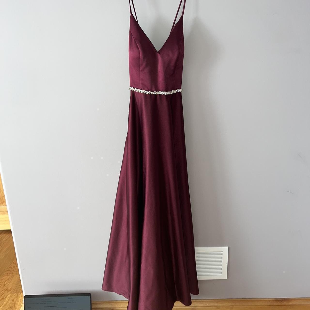 David's bridal maroon outlet dress