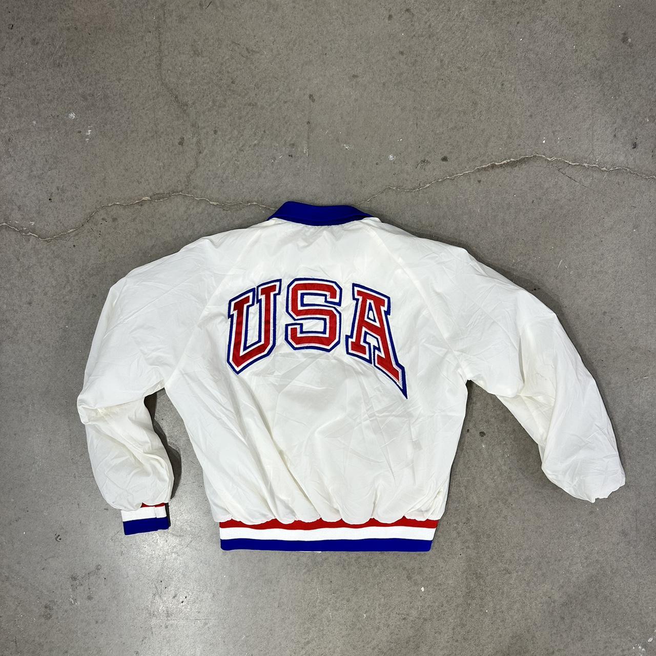 Vintage 1988 team USA button up jacket pm questions... - Depop