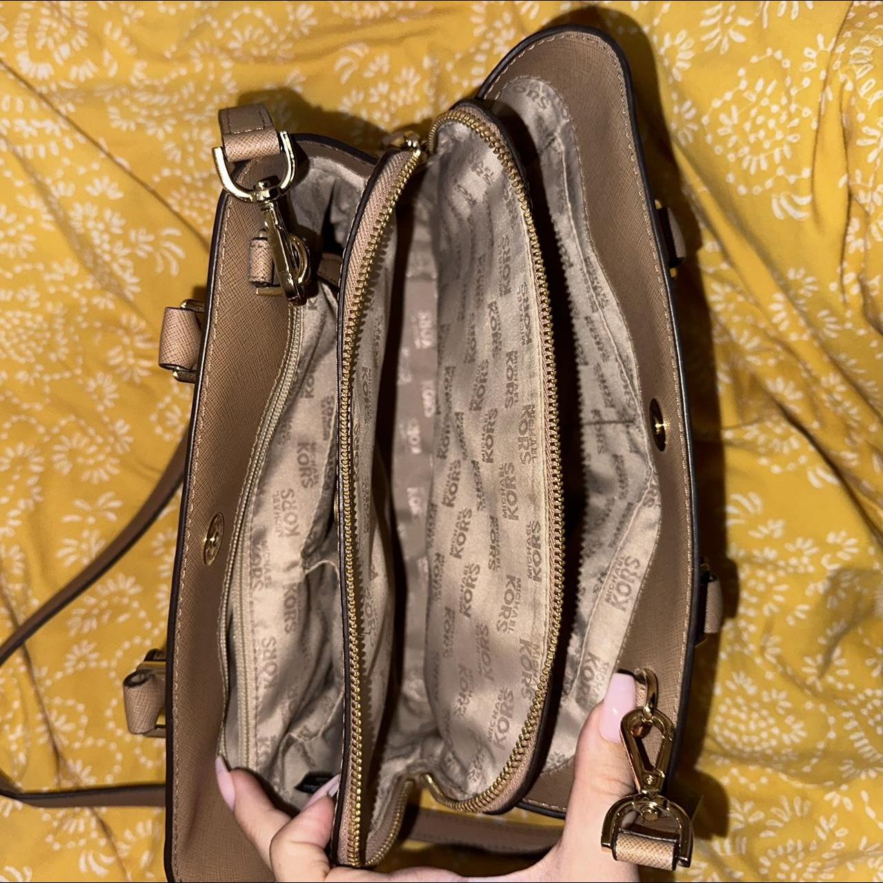 michael kors yellow and brown bag