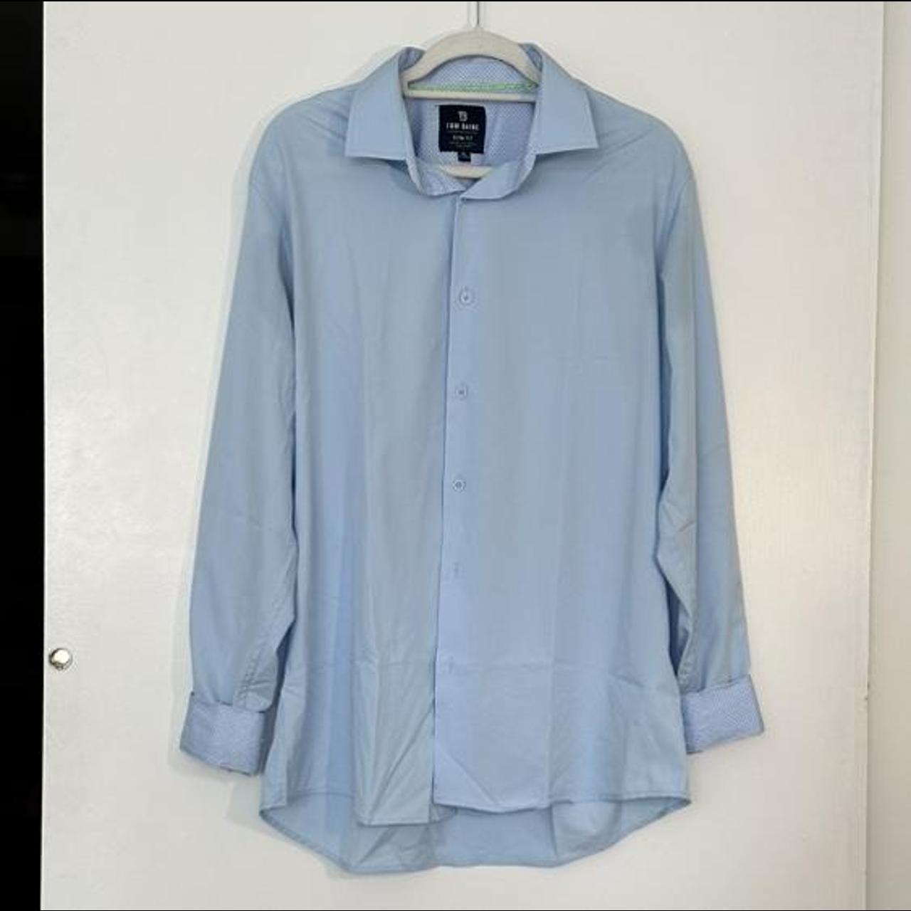 Tom Baine Performance Collection Light Blue Button... - Depop