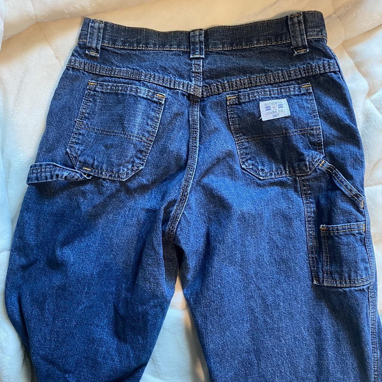 wrangler vintage carpenter jeans there is ripping... Depop