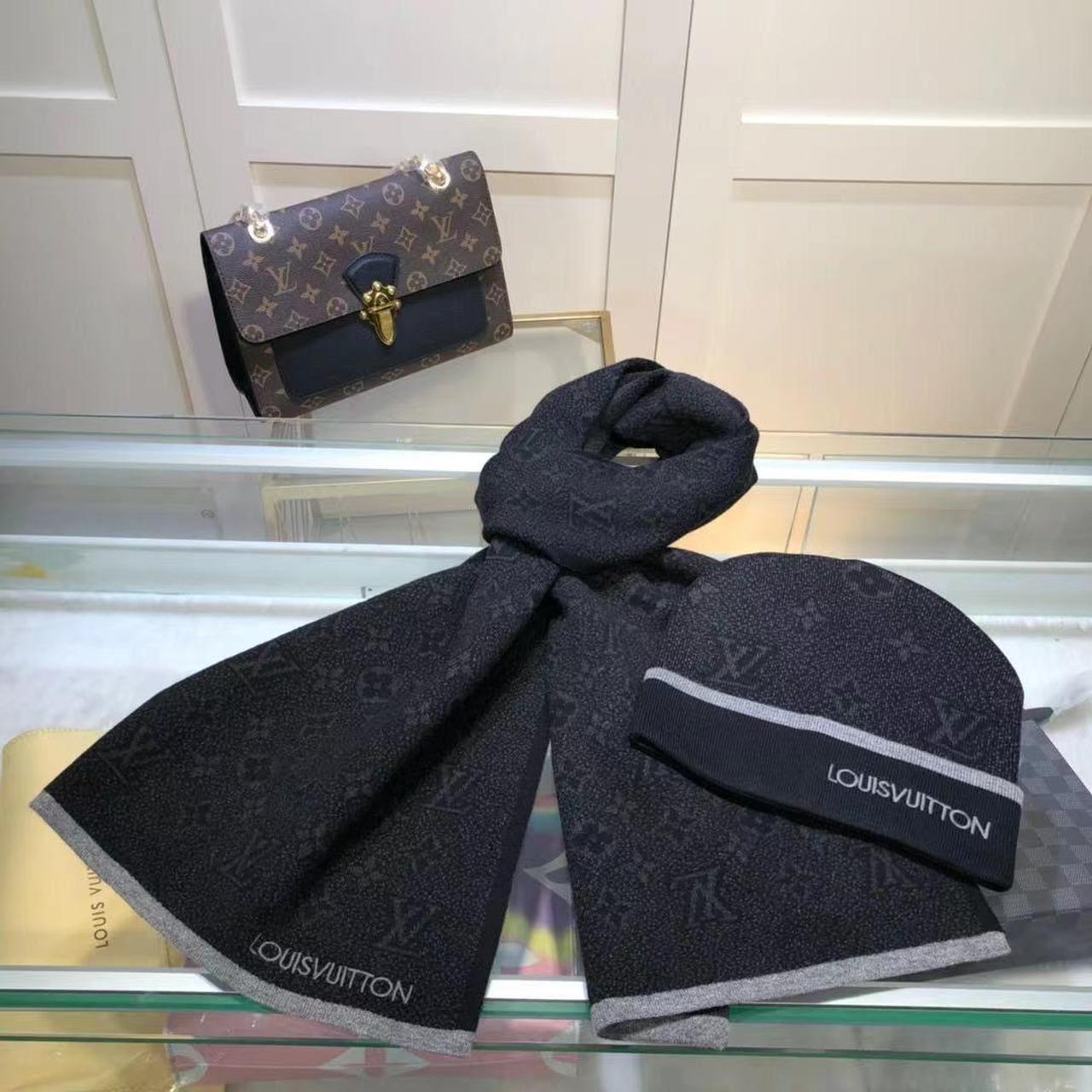 Men grey hat and scarf set Black colour Brand new... Depop