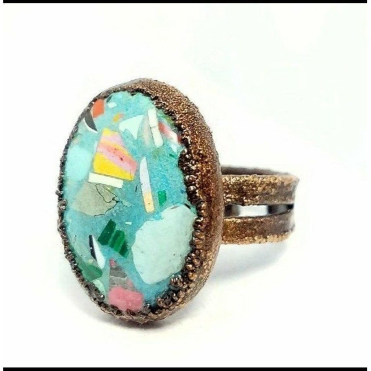 A cute little ring that has been handcrafted from a... Depop