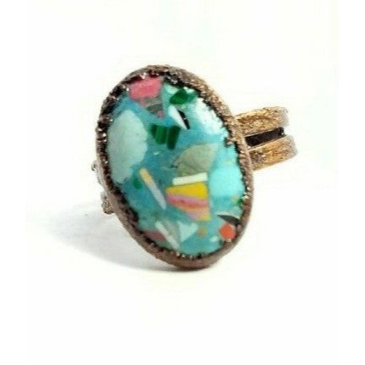 A cute little ring that has been handcrafted from a... Depop