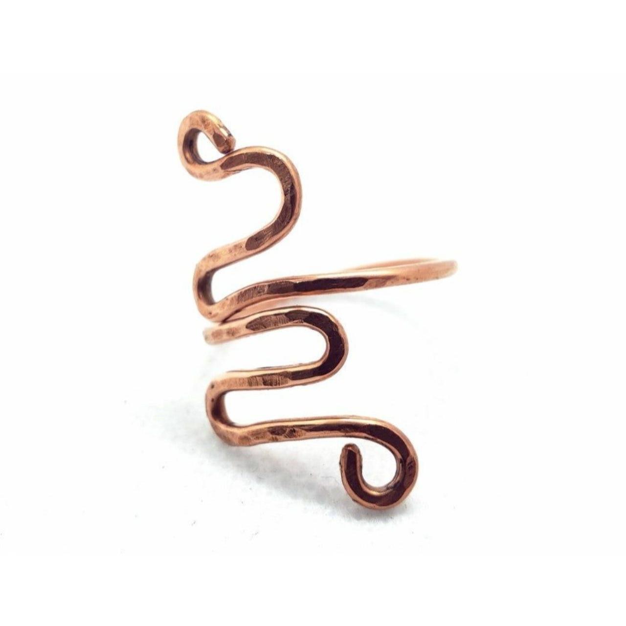 Handmade copper wire work ring. Ring crafted from... - Depop