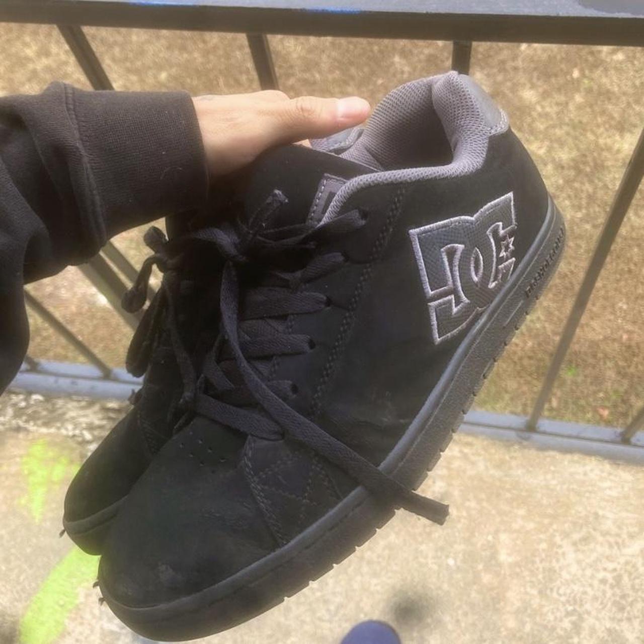 Dc shoes black and grey size 10 skated them but... - Depop