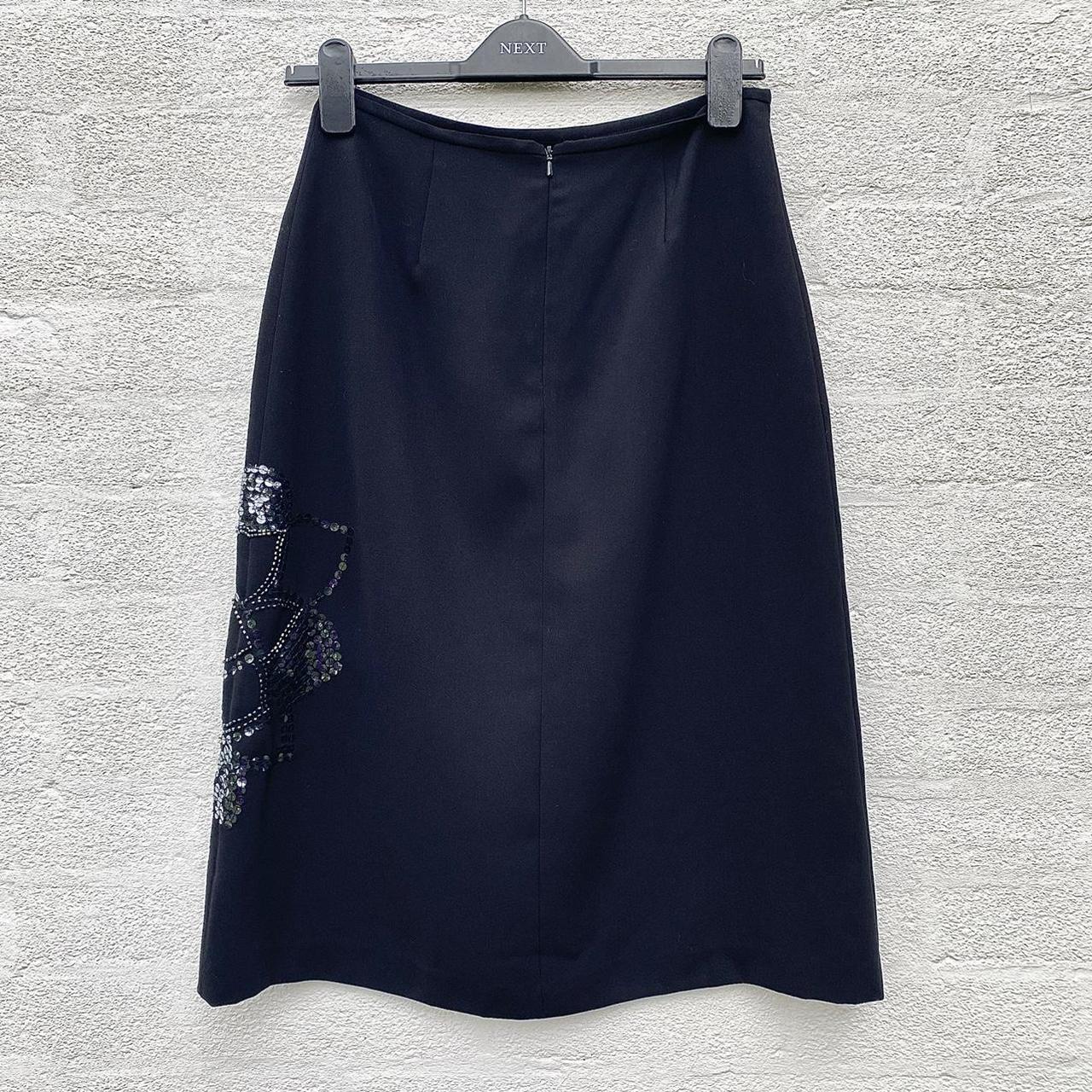 Oasis Women's Black And Silver Skirt | Depop