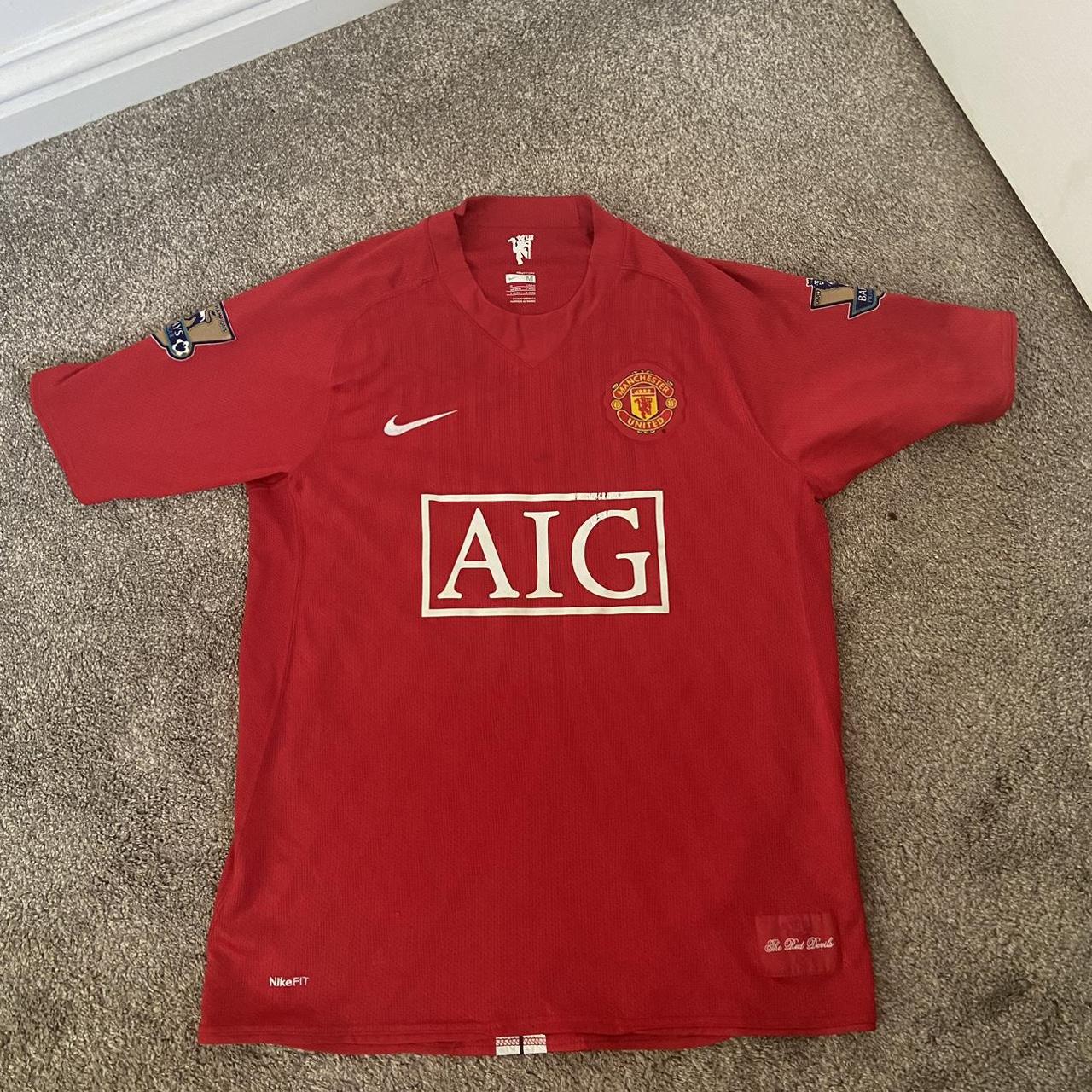 Manchester United Retro Home Kit 2008 🕜 Best United... - Depop