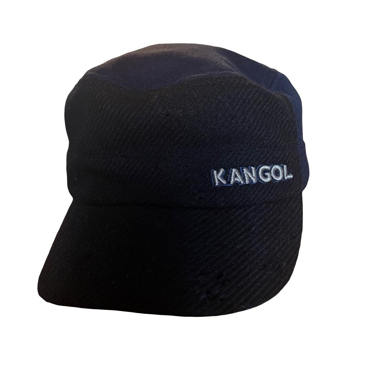 Kangol Men's Black and Navy Hat | Depop
