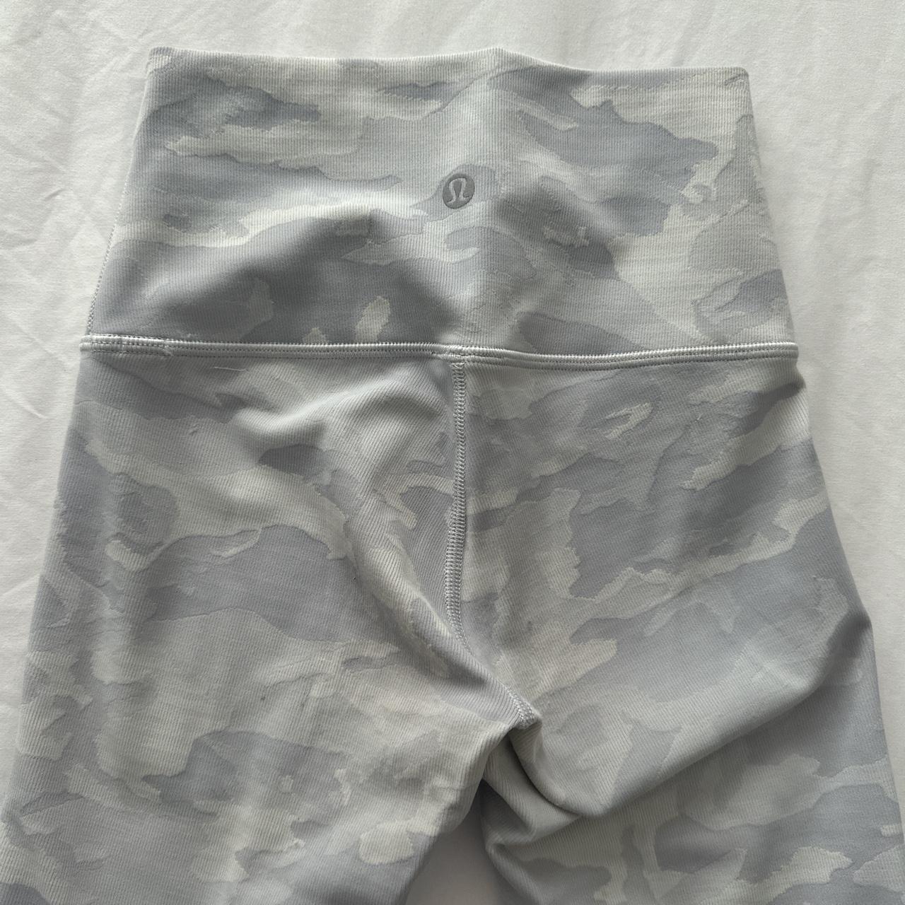 Lululemon white and grey camo leggings. The tag on - Depop