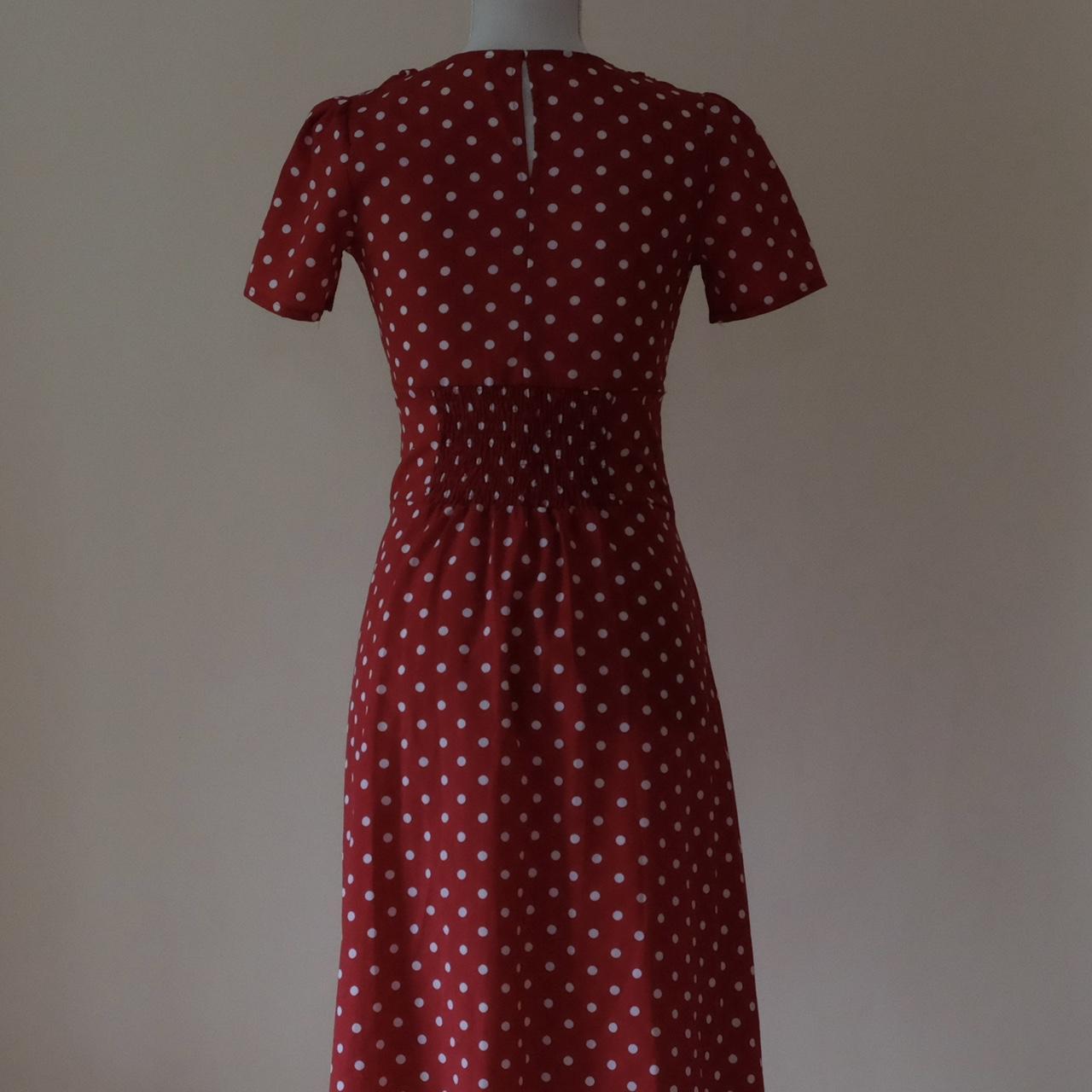 Vintage Style Red Polka Dot Dress Size small Hardly... - Depop