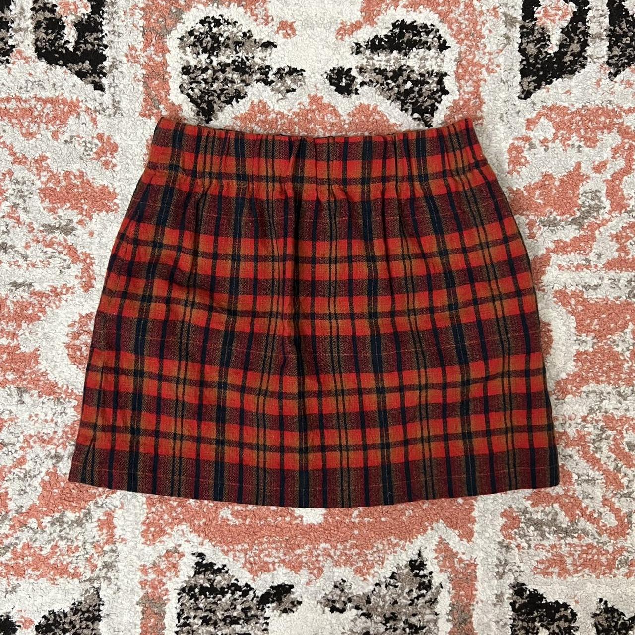 J crew shop plaid wool skirt