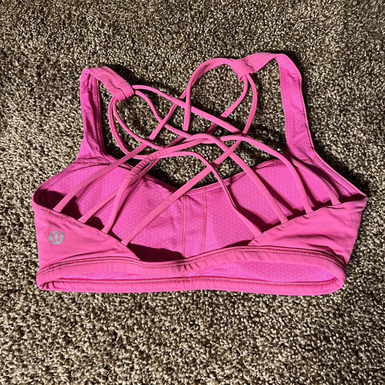 Lululemon Women's Pink Bra Depop