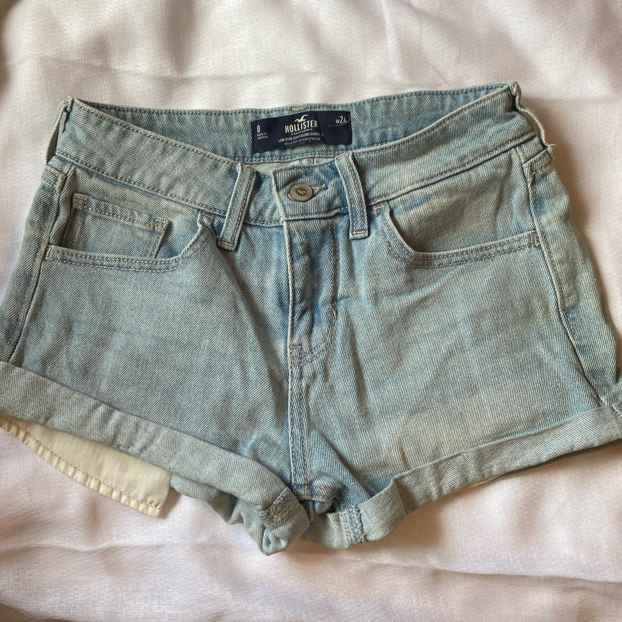 Hollister Low Rise Denim Jeans Short Shorts Womans Size 0 W24