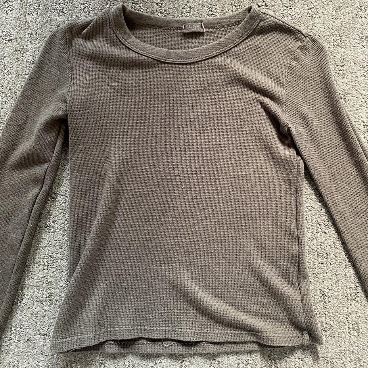 BRANDY MELVILLE waffle print olive green Depop