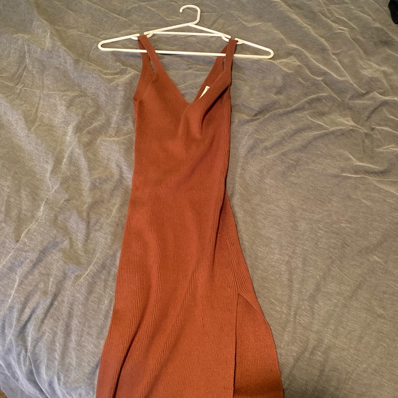 brown glassons midi bodycon dress with slit , worn... Depop