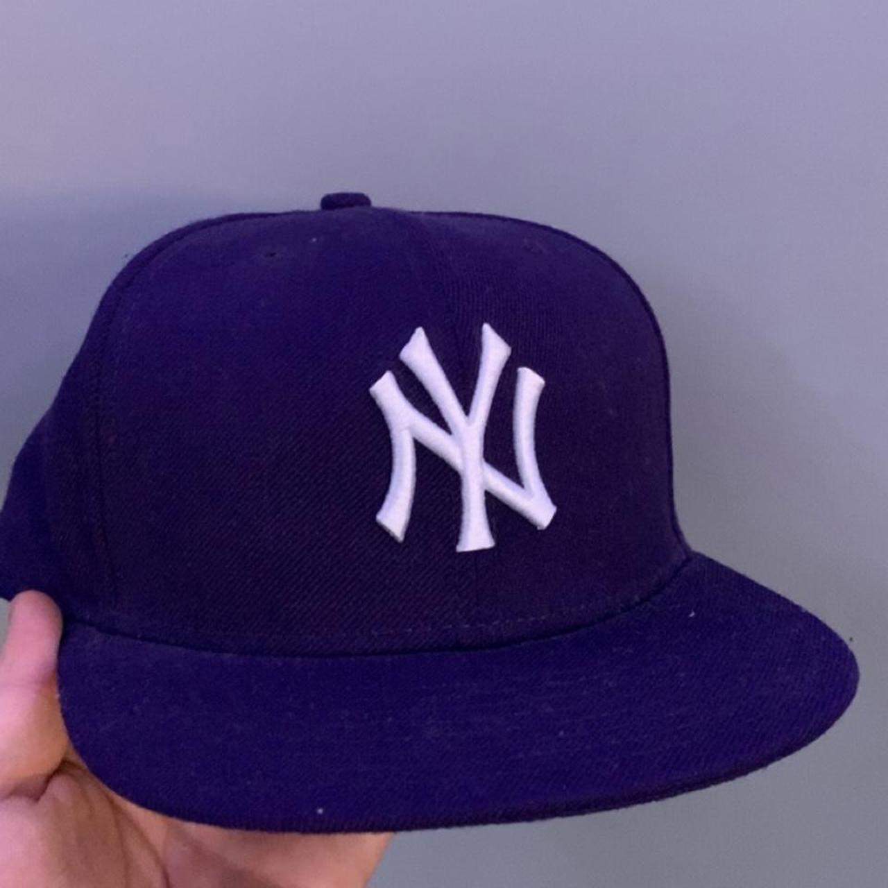 New Era purple fitted cap perfect condition, only... - Depop