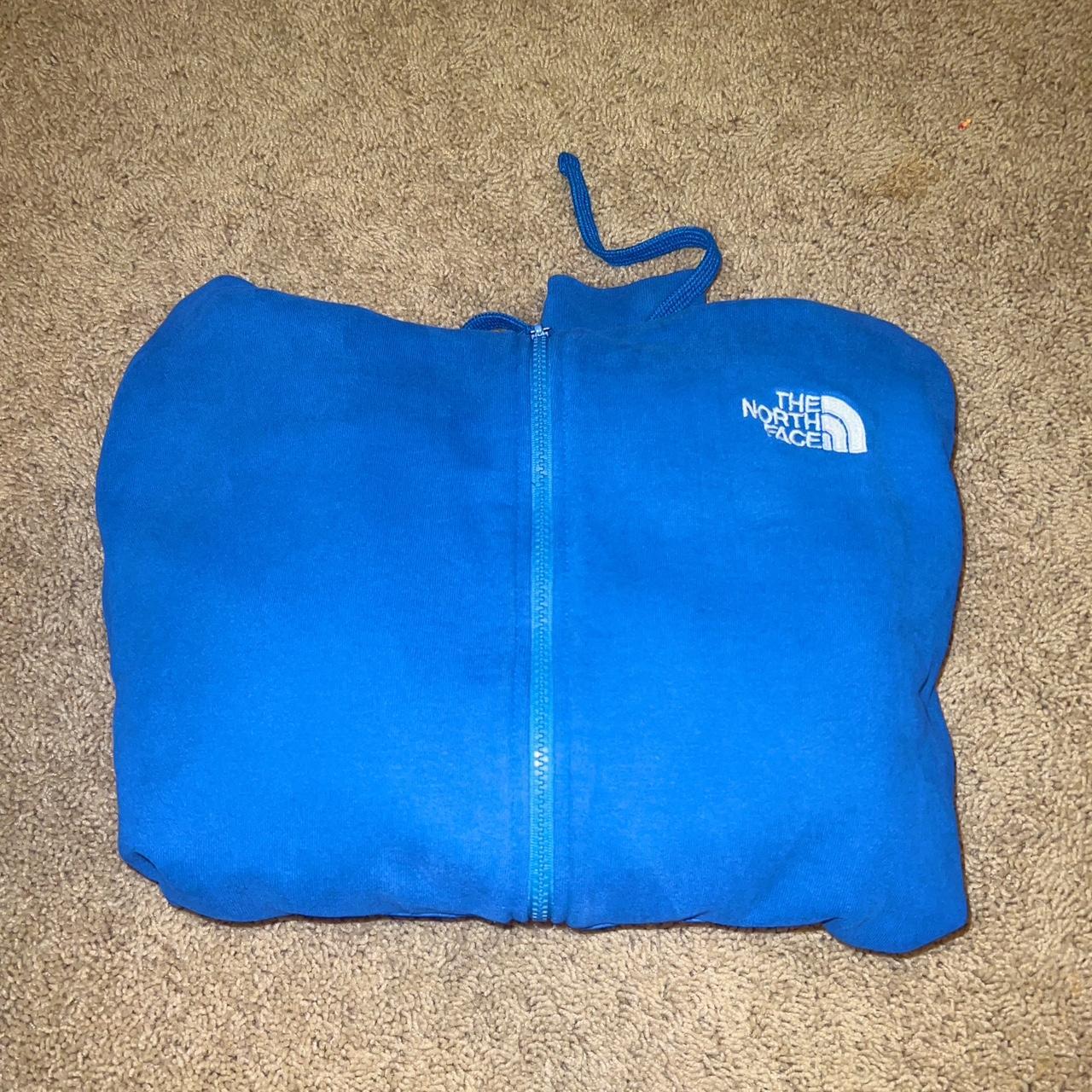 Royal blue north face zip down - size large but fits... - Depop