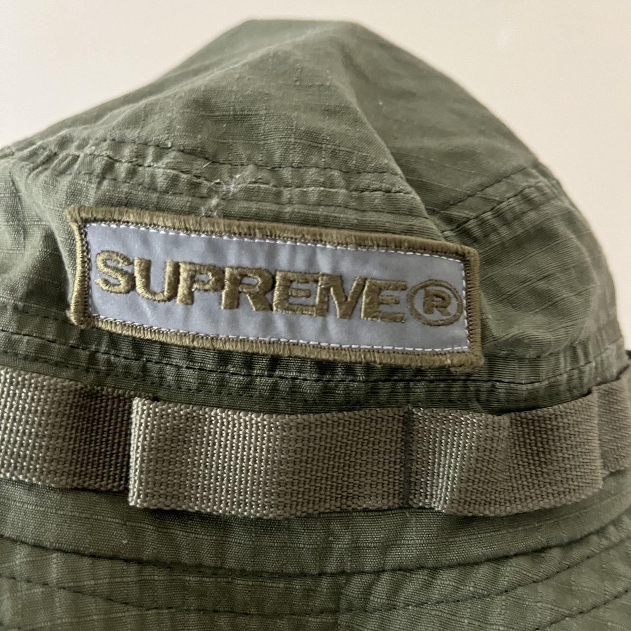 Supreme Reflective Patch Boonie Olive SS21 M/L size - Depop