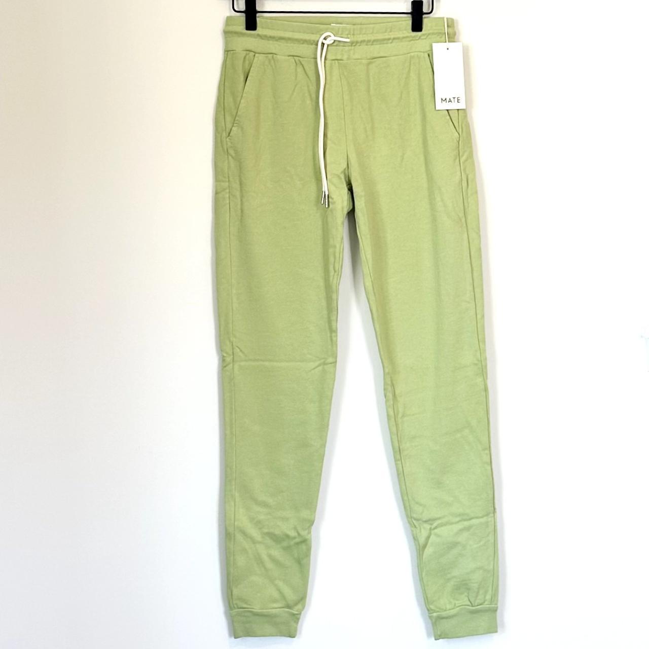 MATE the Label on sale Organic Terry Classic Jogger Sage Green Small Mate Pants