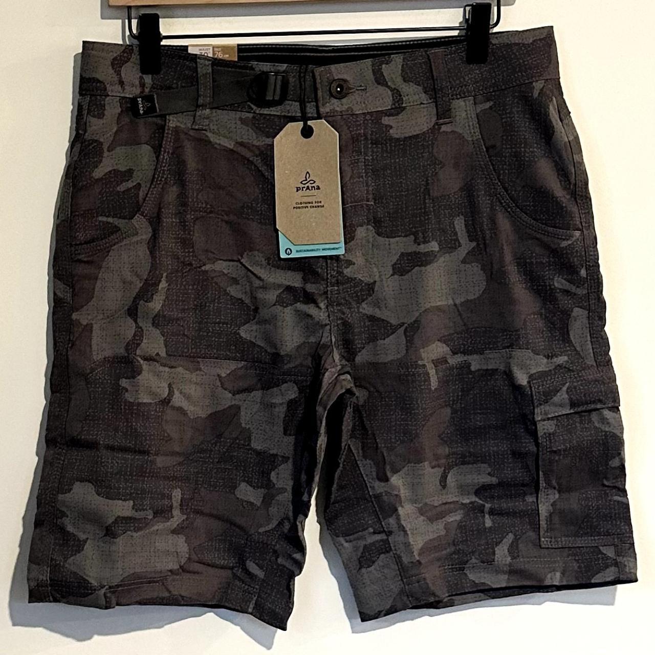 Prana Stretch Zion Shorts Gravel Camo Size 30 store UPF 50+