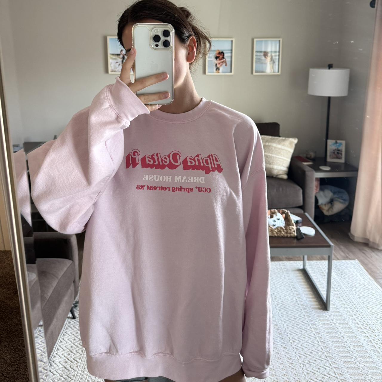 Alpha delta pi sweatshirt ADPi Barbie crewneck Size... - Depop