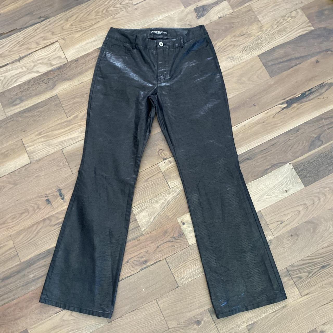 Express Black High Waist Flare Jeans Cotton based - Depop