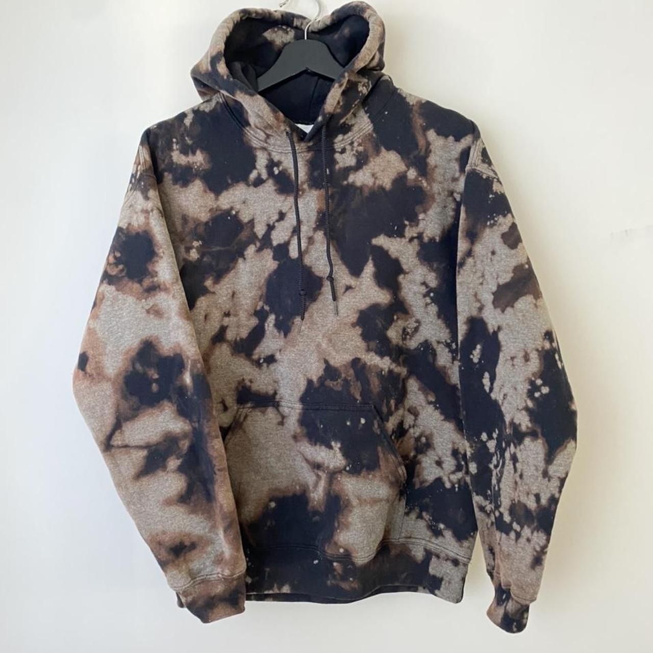 Reverse Tie Dye Hoodie / Bleach Dye Hooded Sweatshirt/ Custom