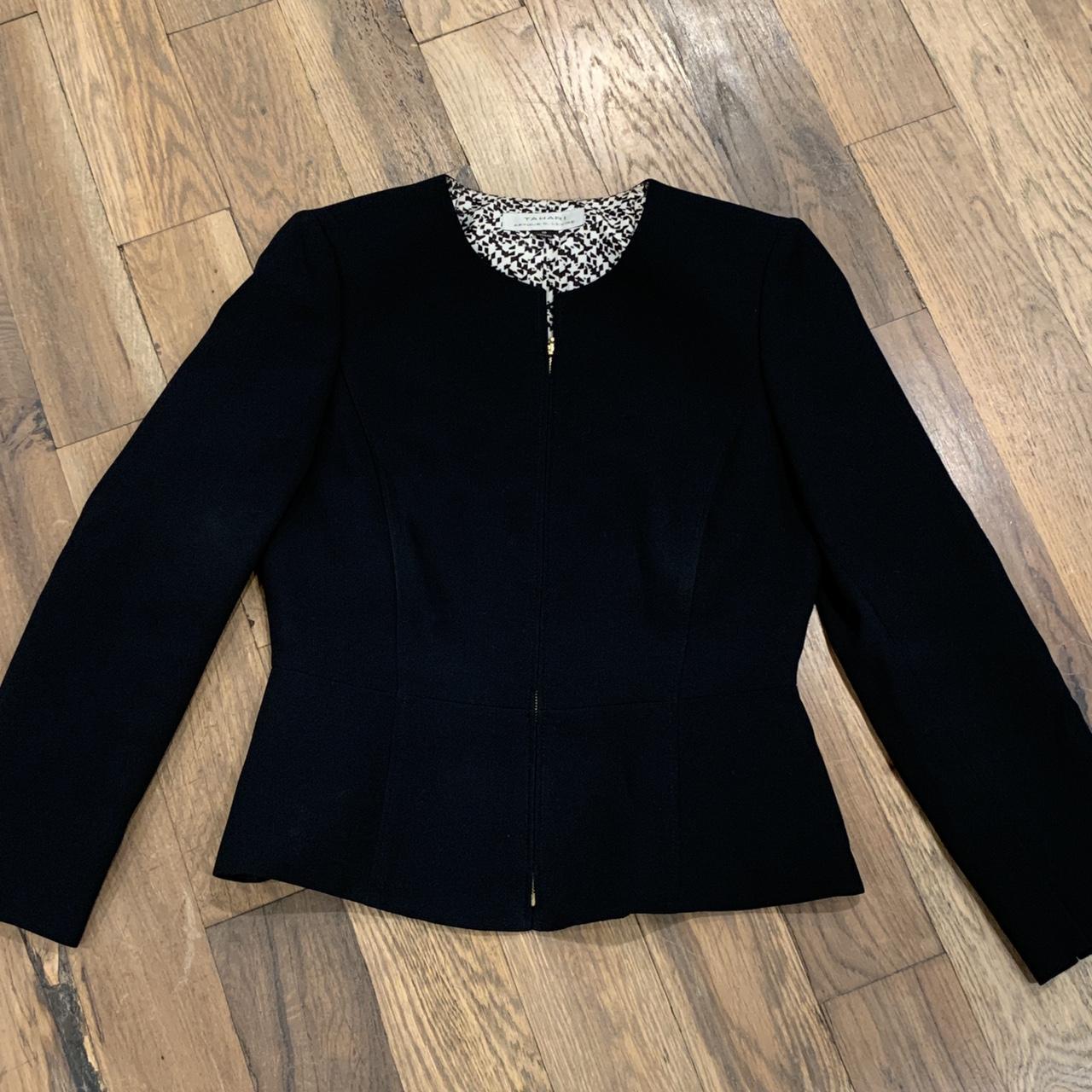 Black Zip Front Blazer