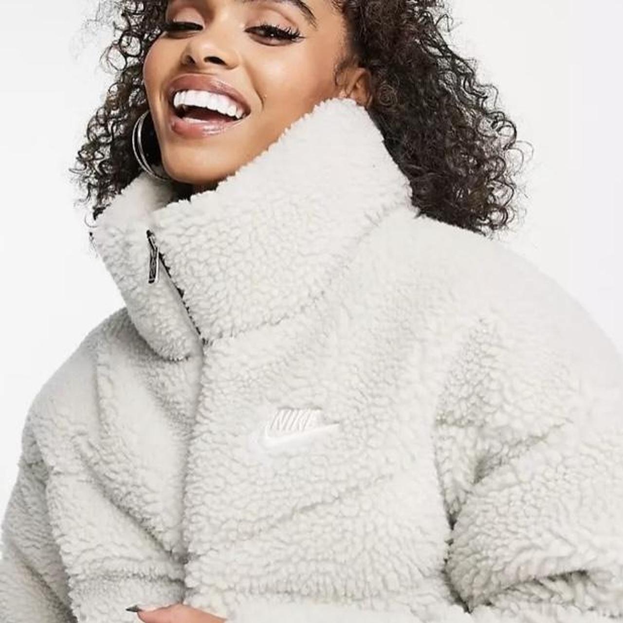 nike sherpa jacket women's white