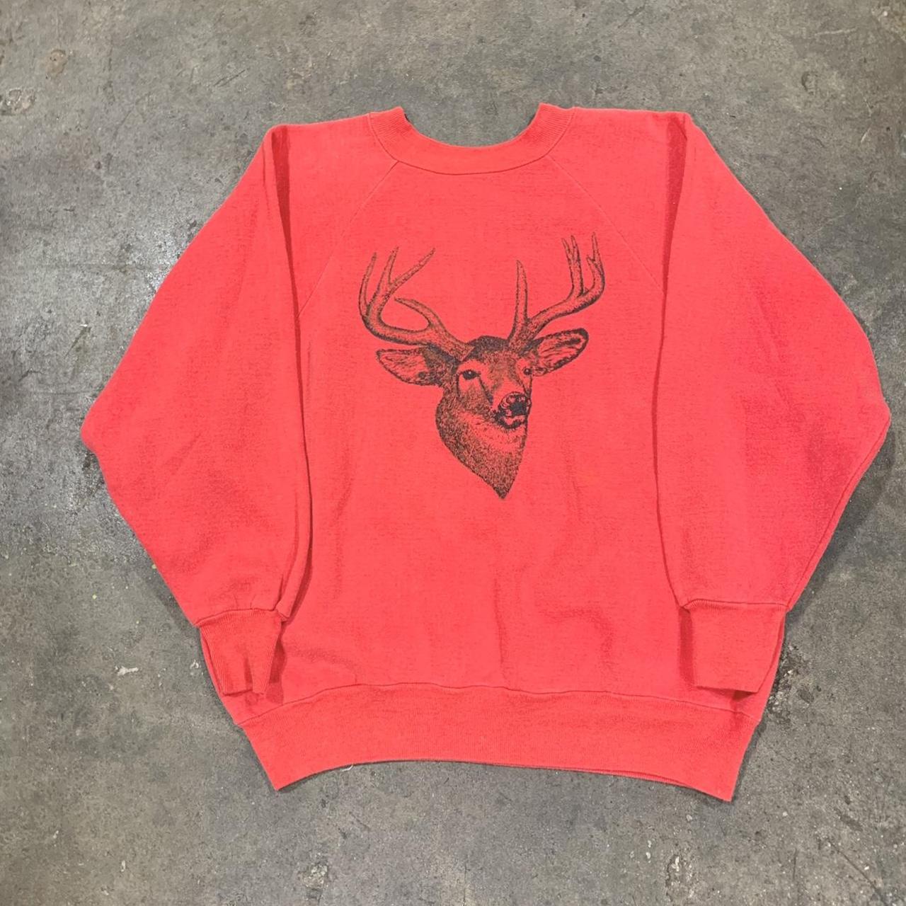 American Vintage Men's Red and Black Sweatshirt | Depop