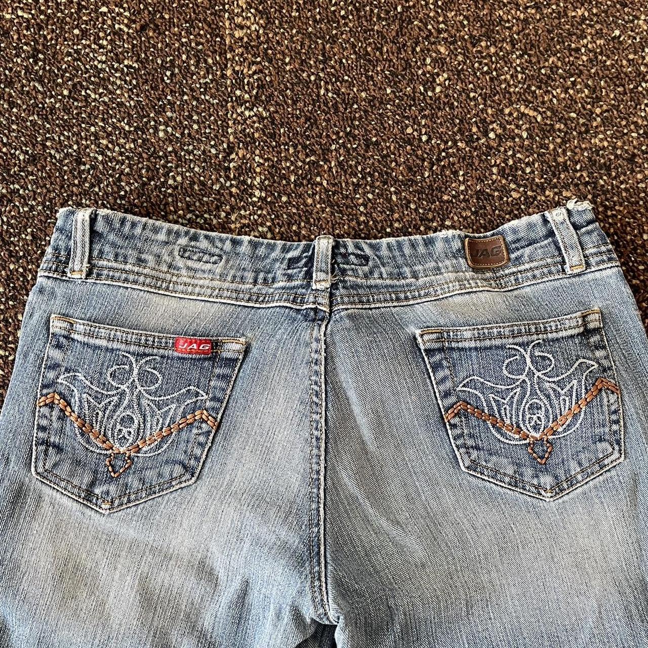 Flare Jag Jeans with embroidered pockets size 30 - Depop