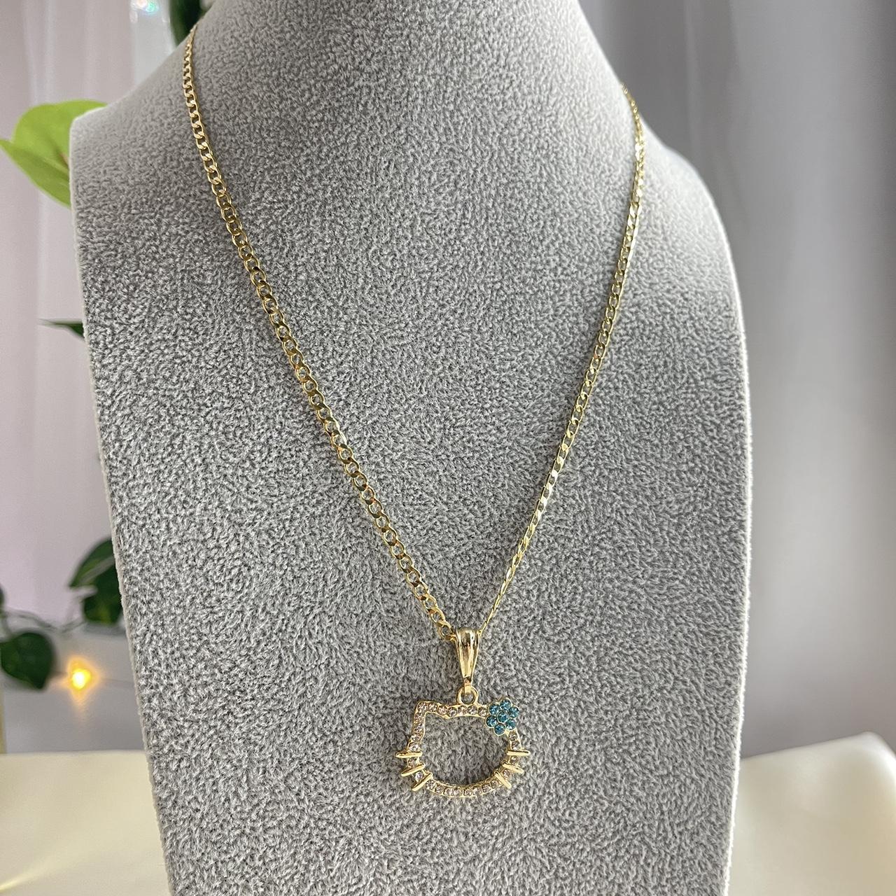 COD PAWNABLE 18k Saudi Gold Hello Kitty Necklace | Shopee Philippines