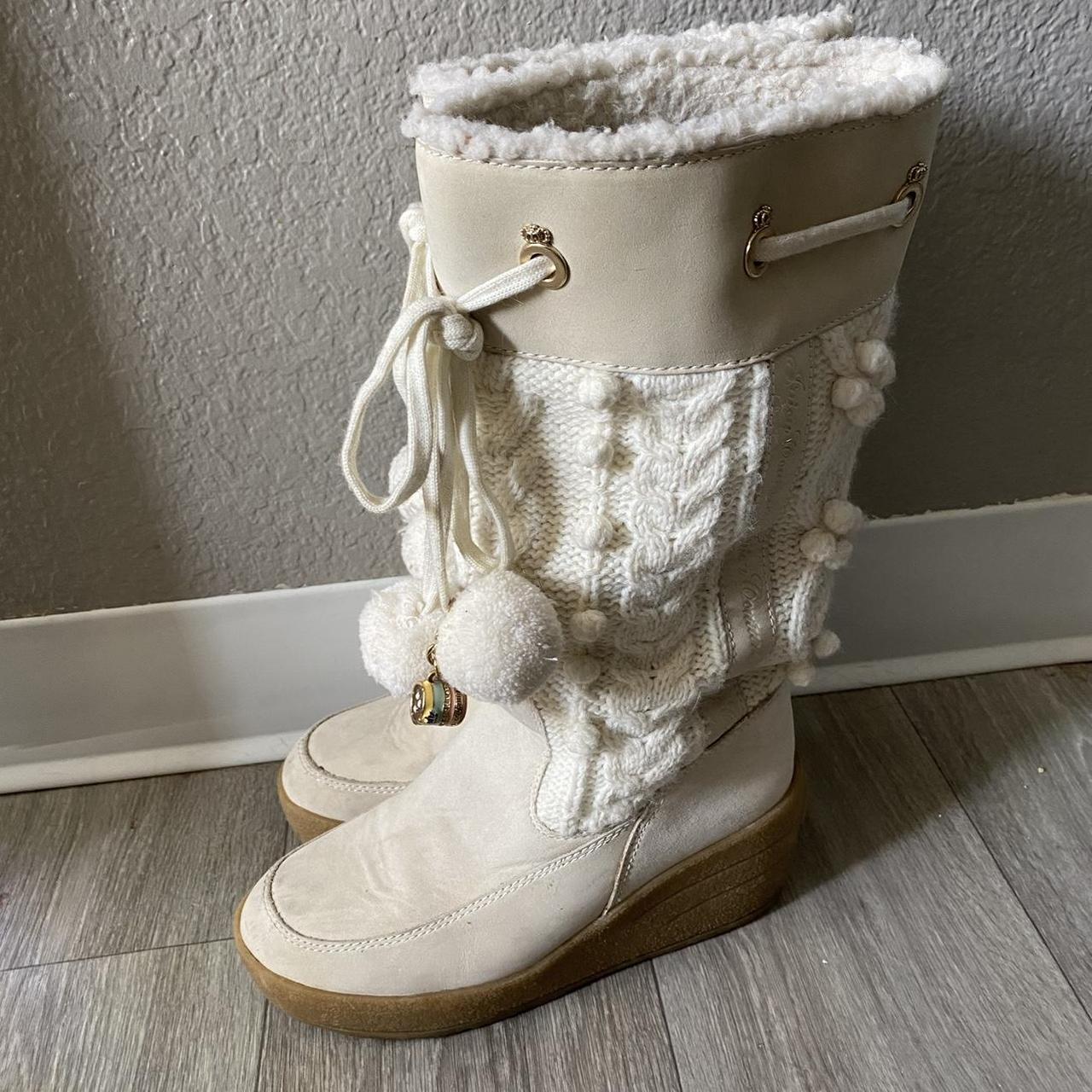 Juicy Couture wedge platform winter boots, size 7.... - Depop