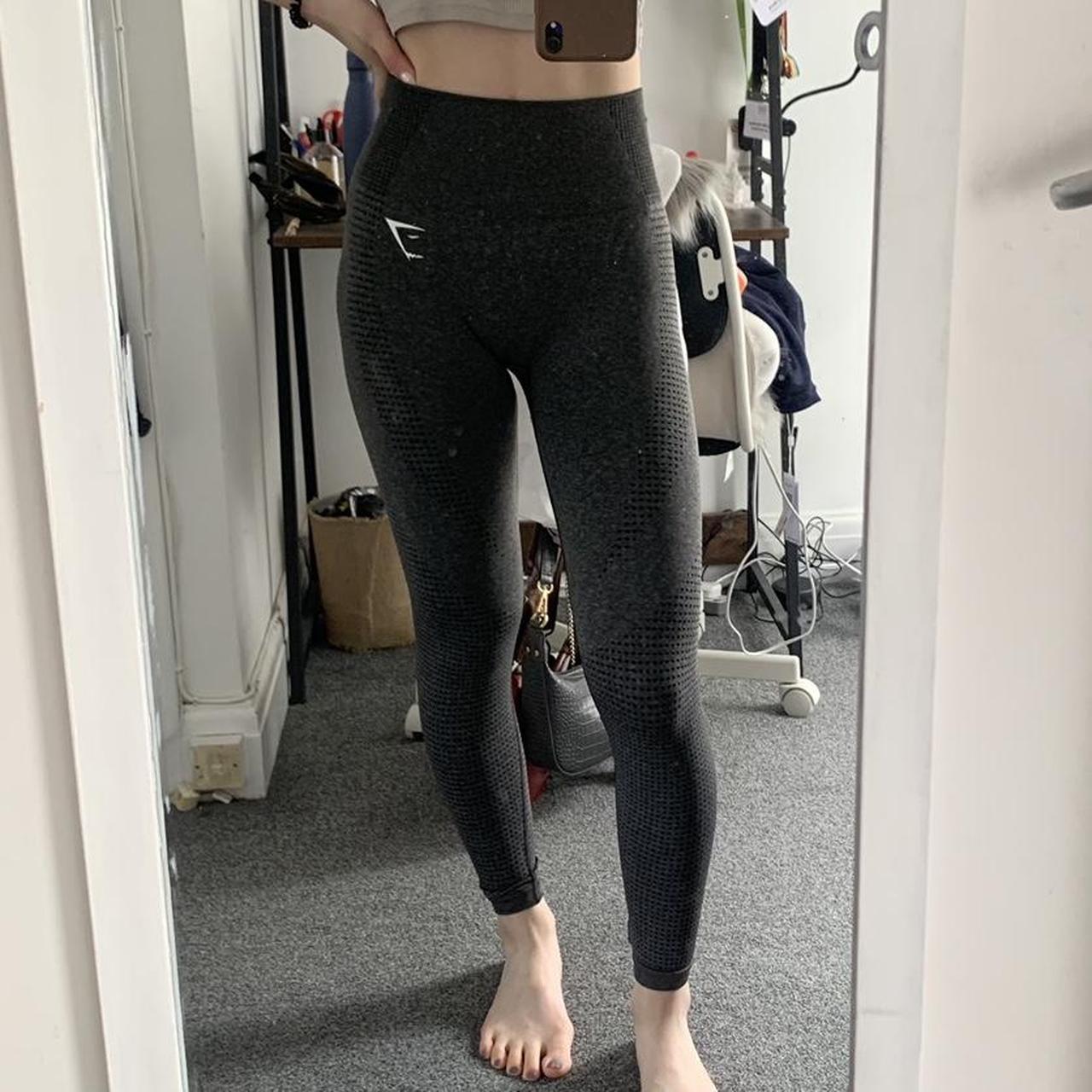 Gymshark Vital Seamless dark grey leggings •... Depop