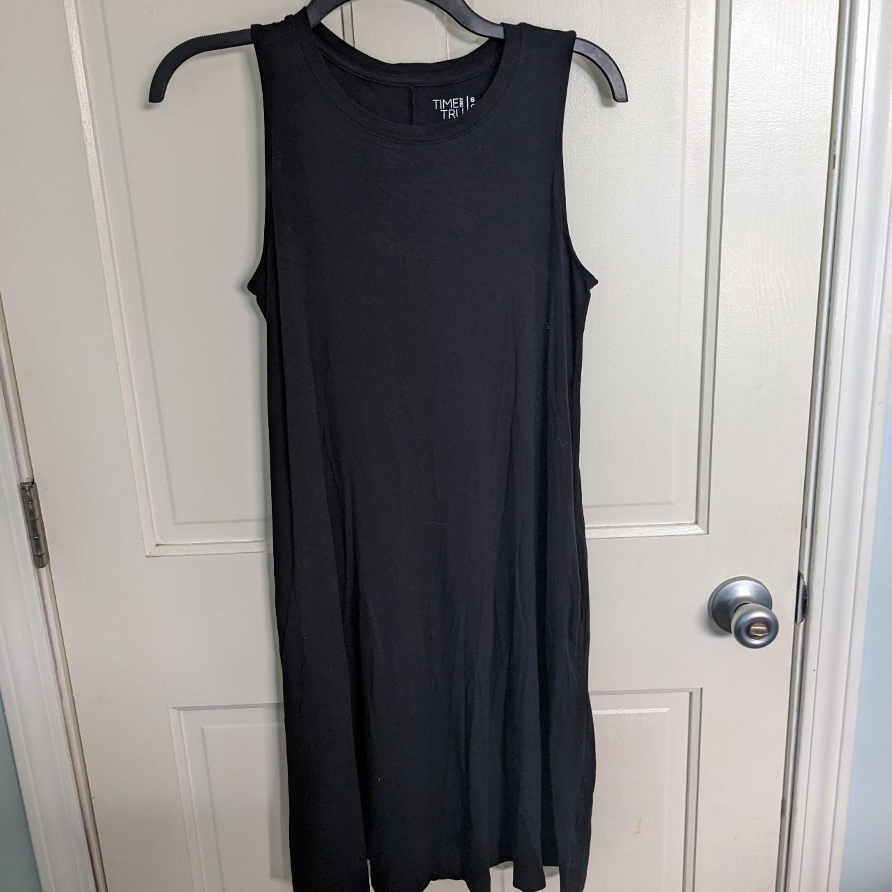 Black flowy dress. Cute tank dress, never worn. Size... - Depop