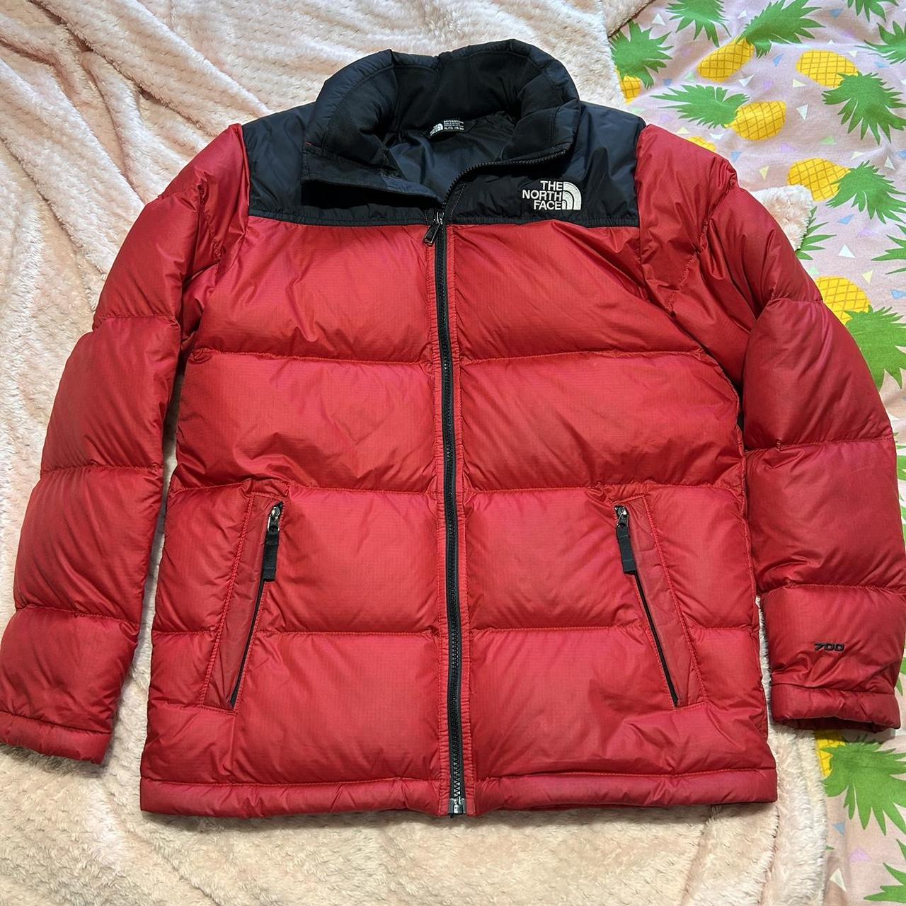 The North Face Men's Black and Red Coat | Depop