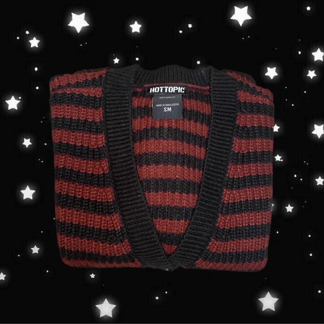 🔒🖤 striped cardigan🩸⛓️ - never worn - no flaws -... - Depop