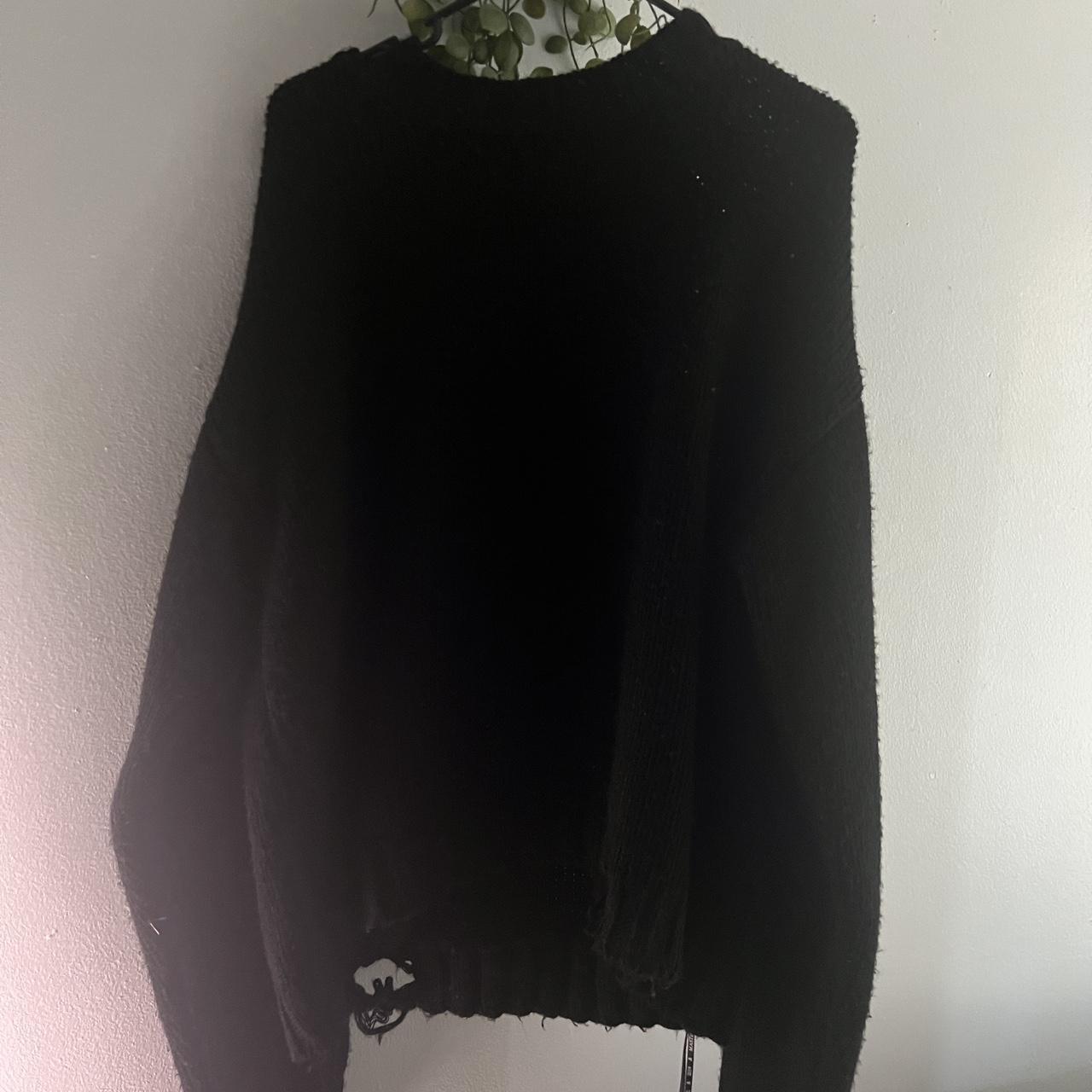 mastermind distressed sweater (first slide is the... - Depop