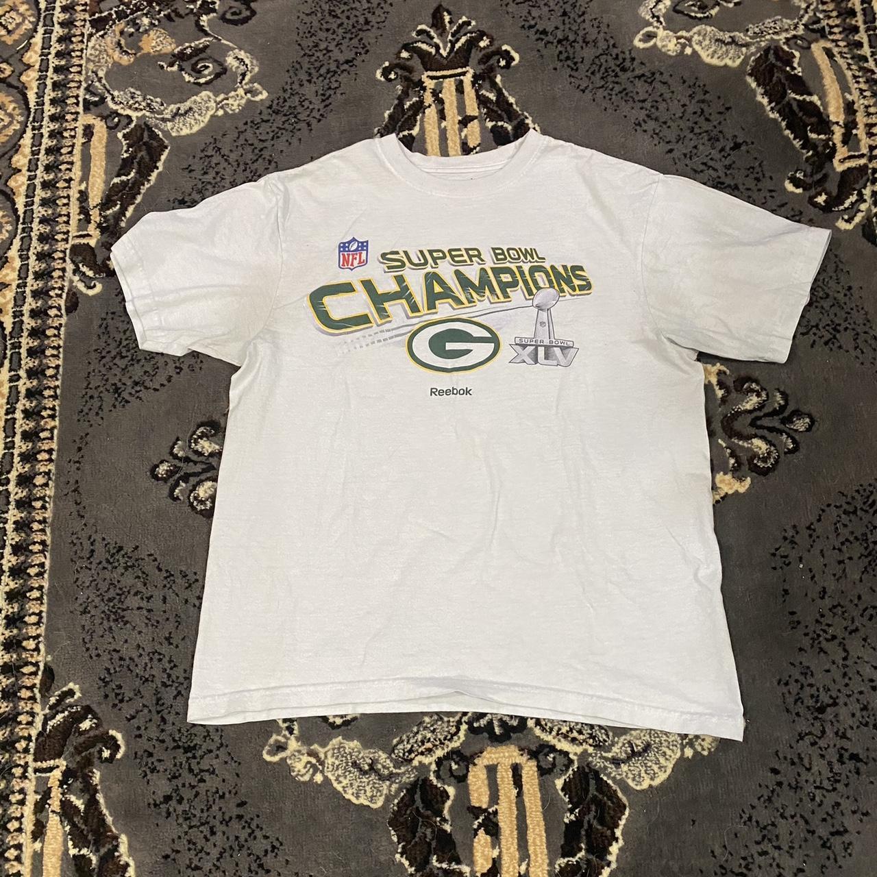 Green Bay Packers Super Bowl XLV Champions T-Shirt Reebok Men’s Large  Vintage