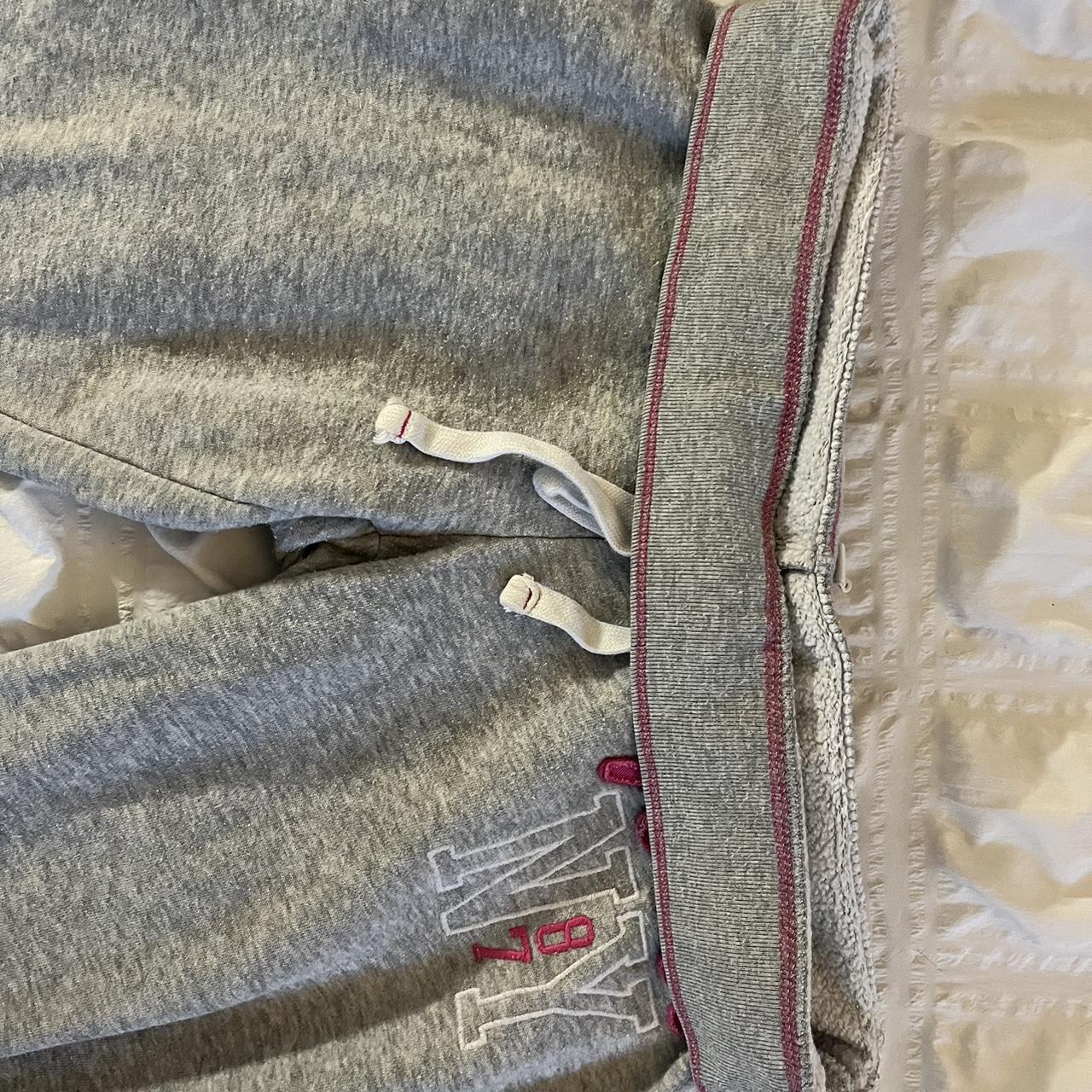 Aeropostale Women's Grey and Pink Joggers-tracksuits | Depop