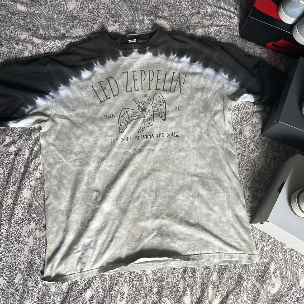 Liquid blue “Led Zeppelin” tie dye tshirt Size L Depop