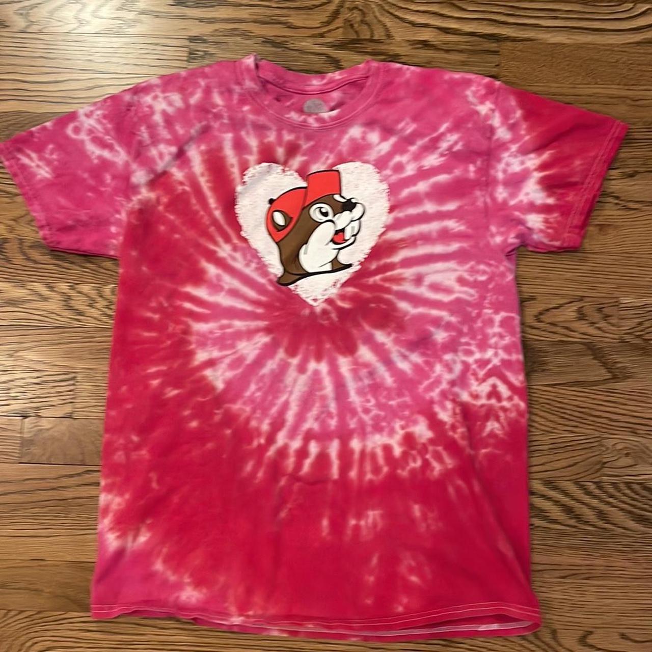 Bucees Valentine’s Day red tie dye beaver tee with... Depop