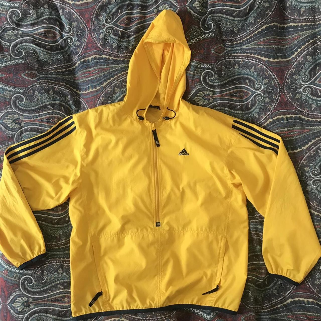 Yellow adidas wind breaker Super bright and light... Depop
